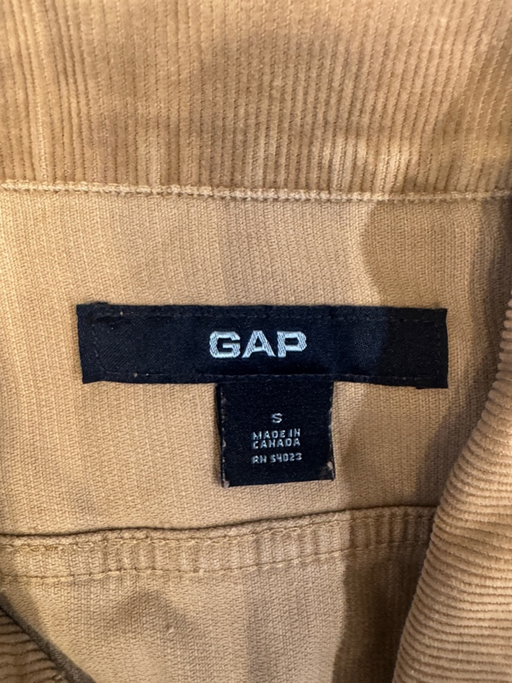 GAP Corduroy Jean Jacket in Tan Brown - Picture 2 of 14